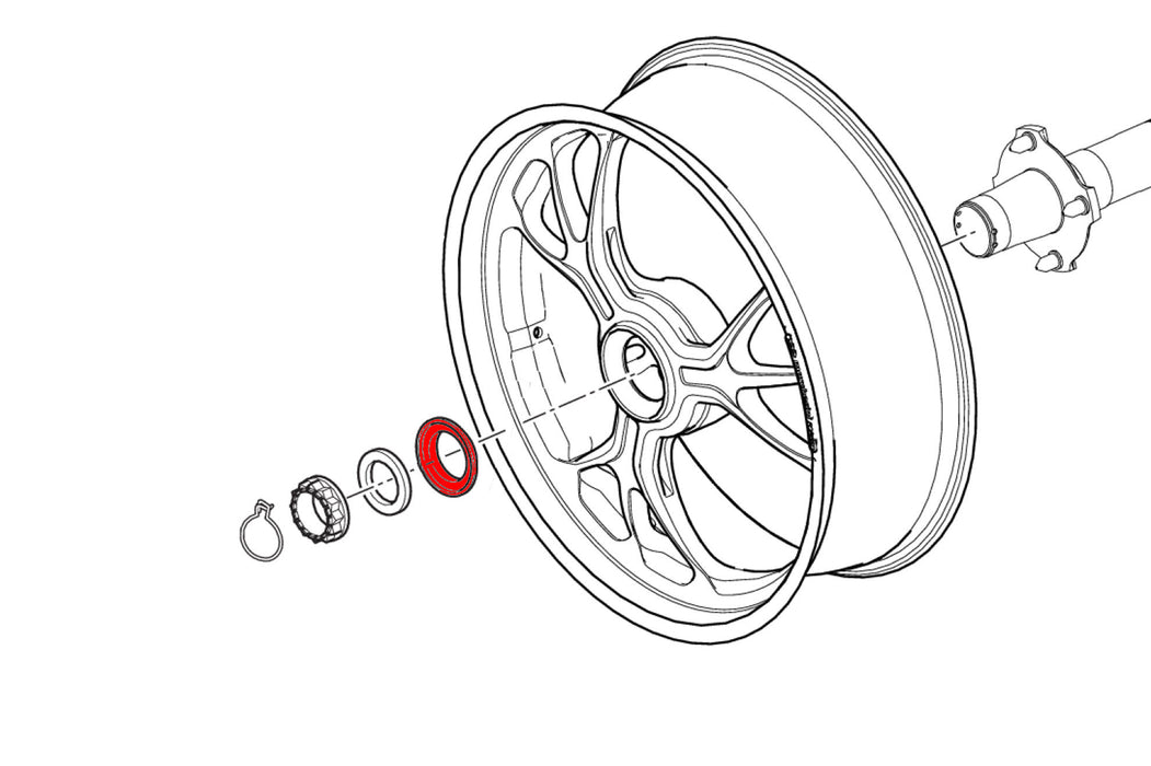 Conical spacer rear wheel nut Ducati