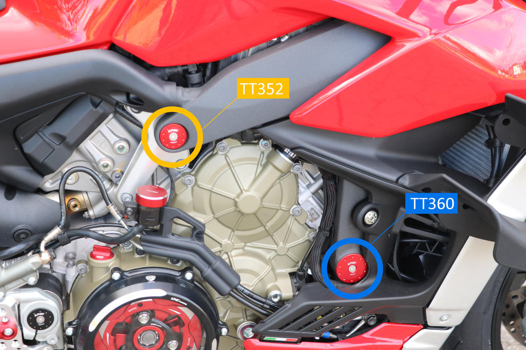 Frame caps set Ducati Streetfighter V4 - Larger holes