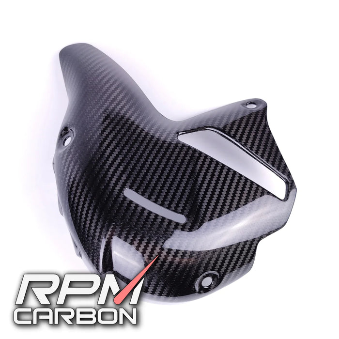 DUCATI PANIGALE/STREETFIGHTER V4 2018+ CARBON FIBER EXHAUST COVER (AKRAPOVIC)