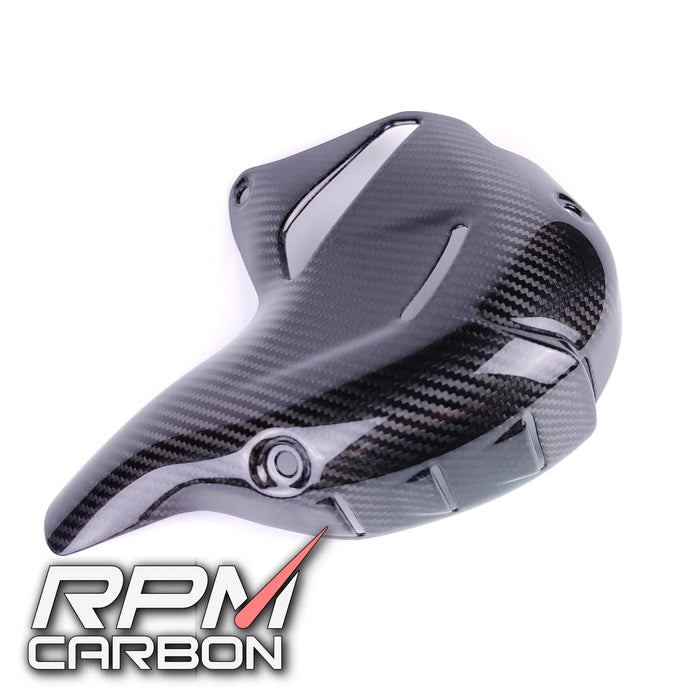 DUCATI PANIGALE/STREETFIGHTER V4 2018+ CARBON FIBER EXHAUST COVER (AKRAPOVIC)