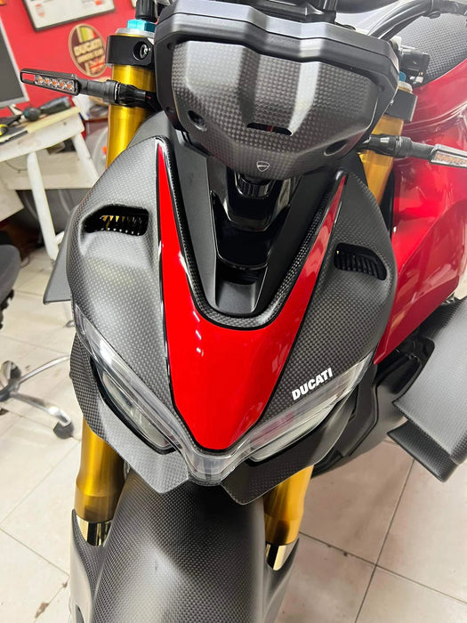 Ducati Streetfighter V4 2020+ Carbon Fiber Headlight Under Fairing